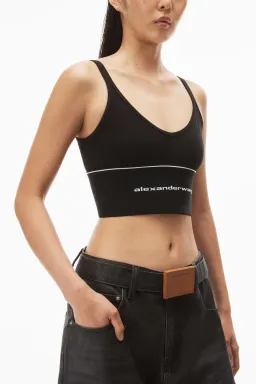 Alexander Wang Logo Elastic Bra in Black Size XS / AU 6 for rent on The Volte - image 2