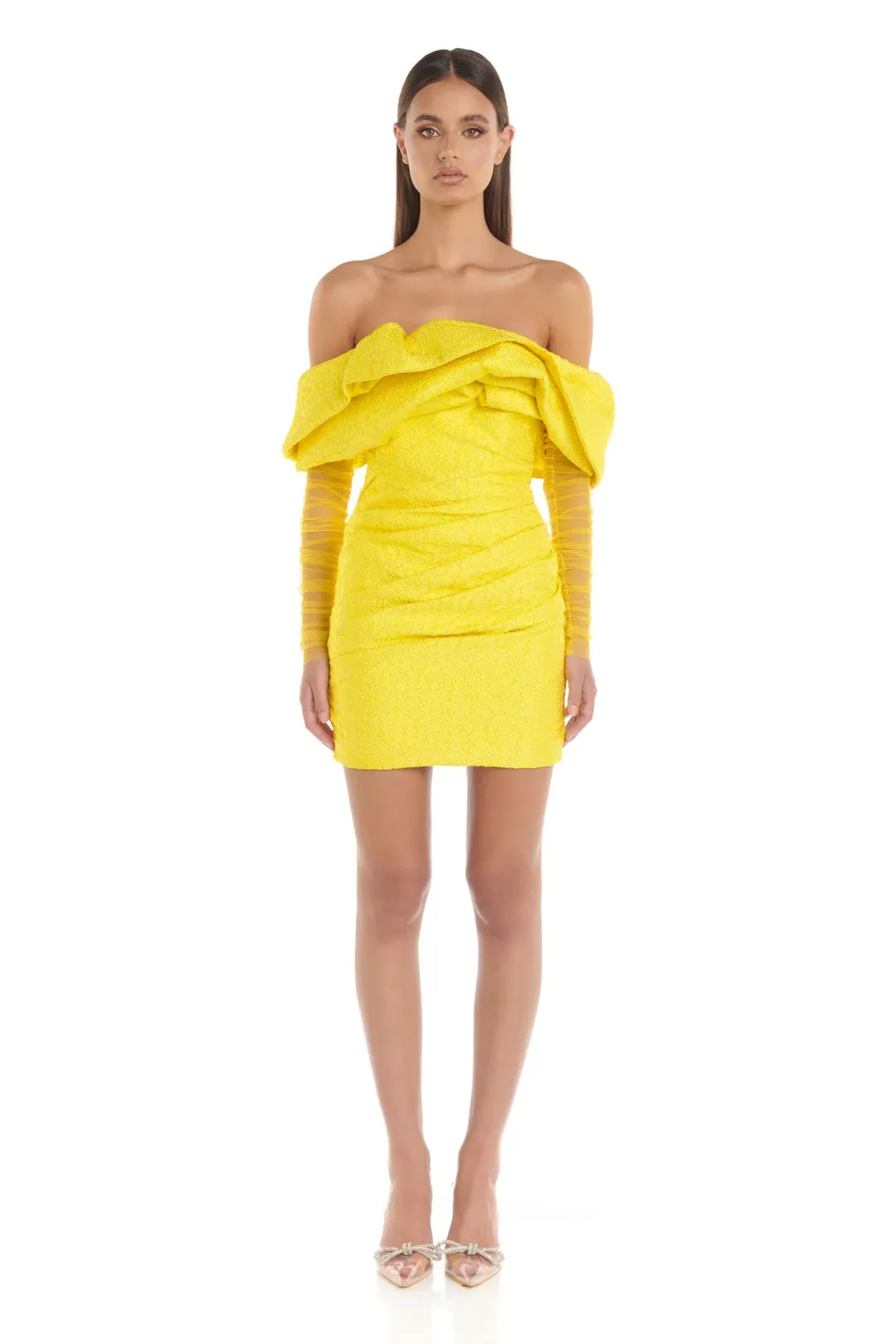 Eliya The Label Oscar Mini Dress Yellow Size 8 / S for rent on The Volte - main image