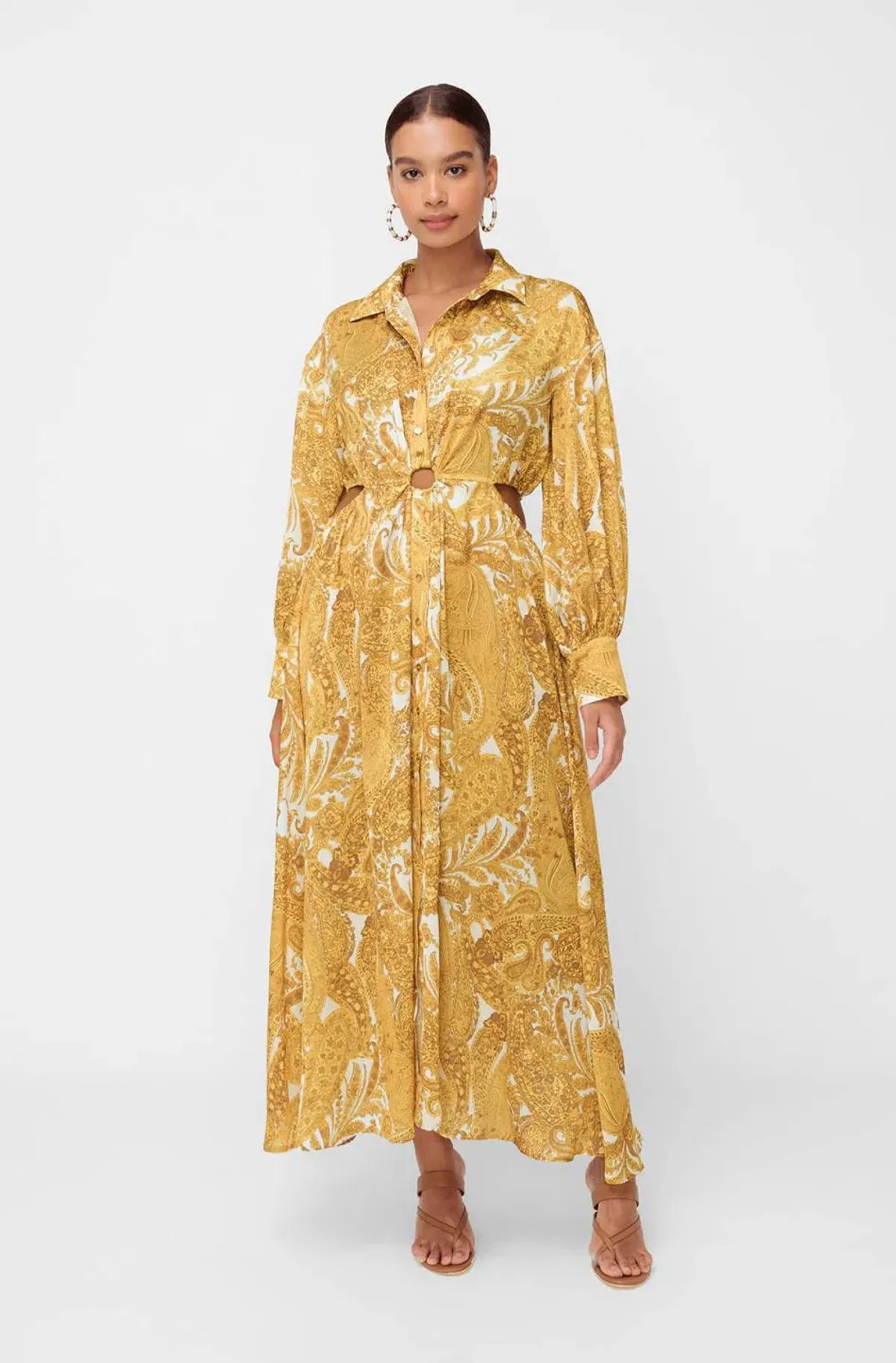 Sheike Casablanca Dress Paisley Yellow Size 16  for rent on The Volte - main image