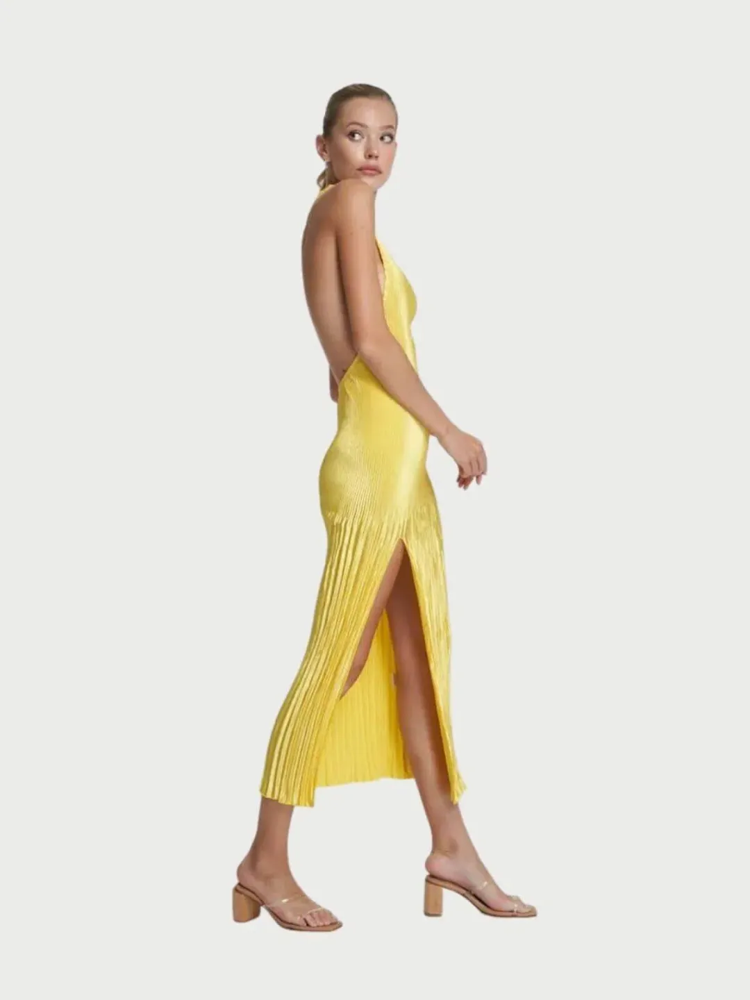 L'Idee Naomi Gown Canary Yellow Hue Size 8/S for rent on The Volte - main image