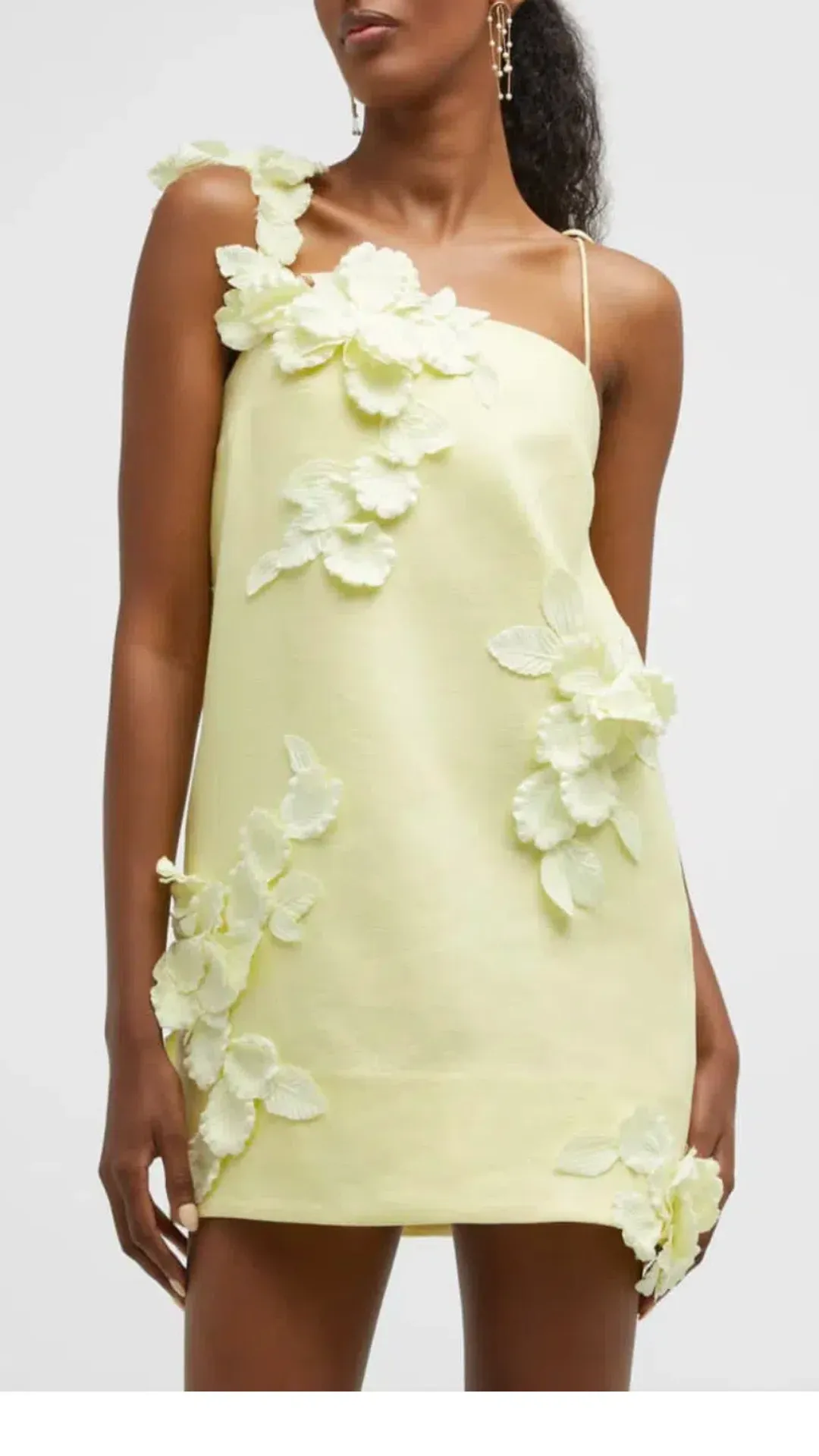 Zimmermann High Tide Lift Shift Flower Mini Dress Lemon Size 1 / AU 10 for rent on The Volte - main image