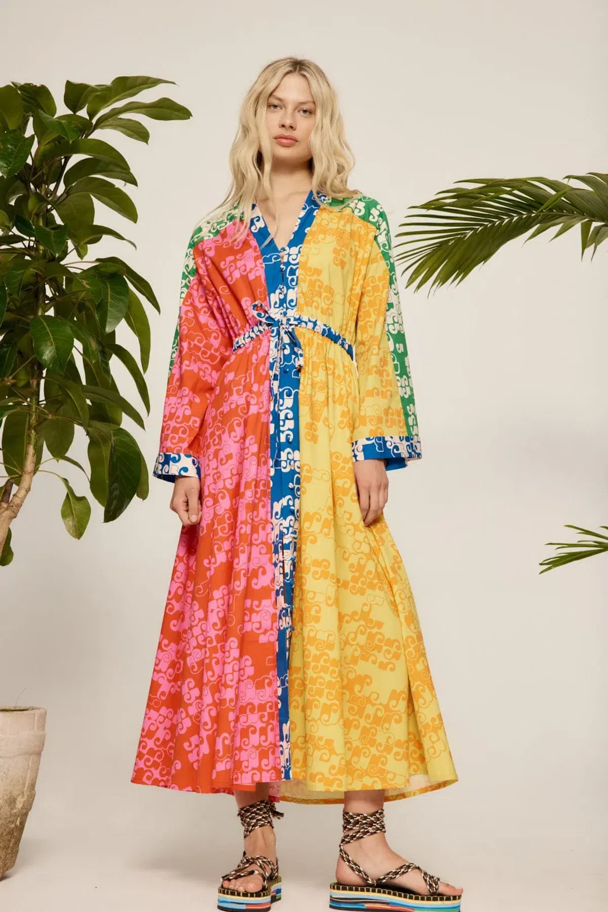 Alemais Louise Shirtdress Multi Color Size AU 12 for rent on The Volte - main image