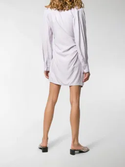 Jacquemus La Robe Bahia Knotted Shirt Dress Mini Lilac Size AU 8 for rent on The Volte - image 2