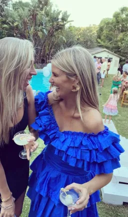 Aje Eleni Tiered Maxi And Rhythmic Frill Bodice Set Blue Size AU 12  for rent on The Volte - image 3