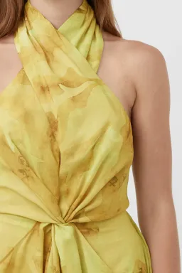 Camilla and Marc Koa Cocoon Maxi Dress Yellow Print Size 10 for rent on The Volte - image 2