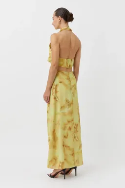 Camilla and Marc Koa Cocoon Maxi Dress Yellow Print Size 10 for rent on The Volte - image 3