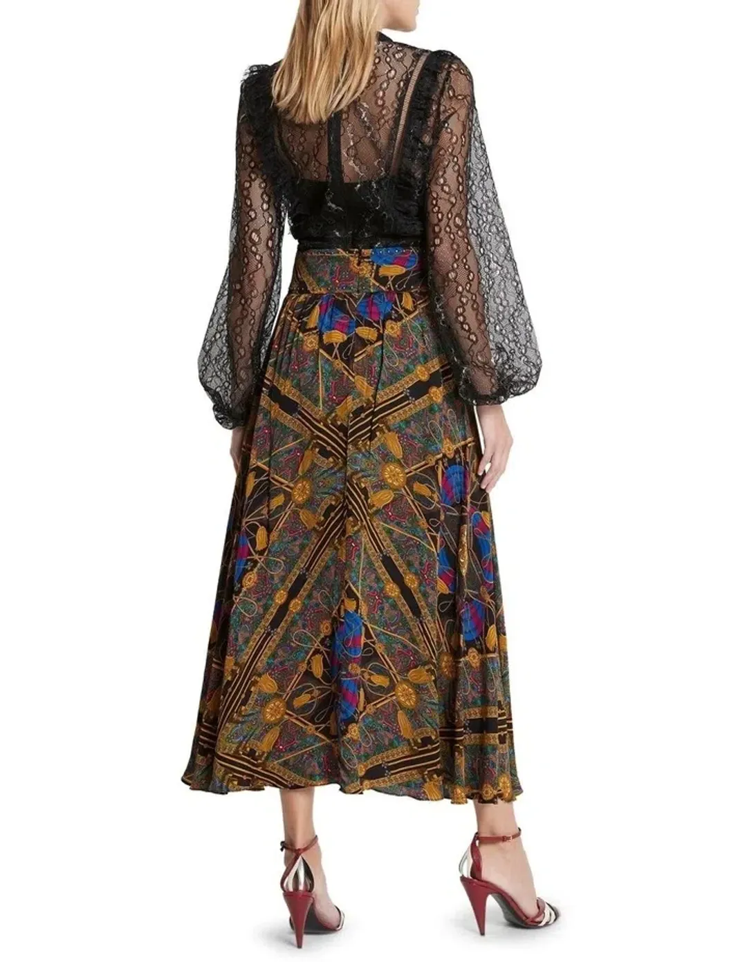 Sass & Bide One Day I Am Print Midi Skirt Multi Size 6 for rent on The Volte - main image
