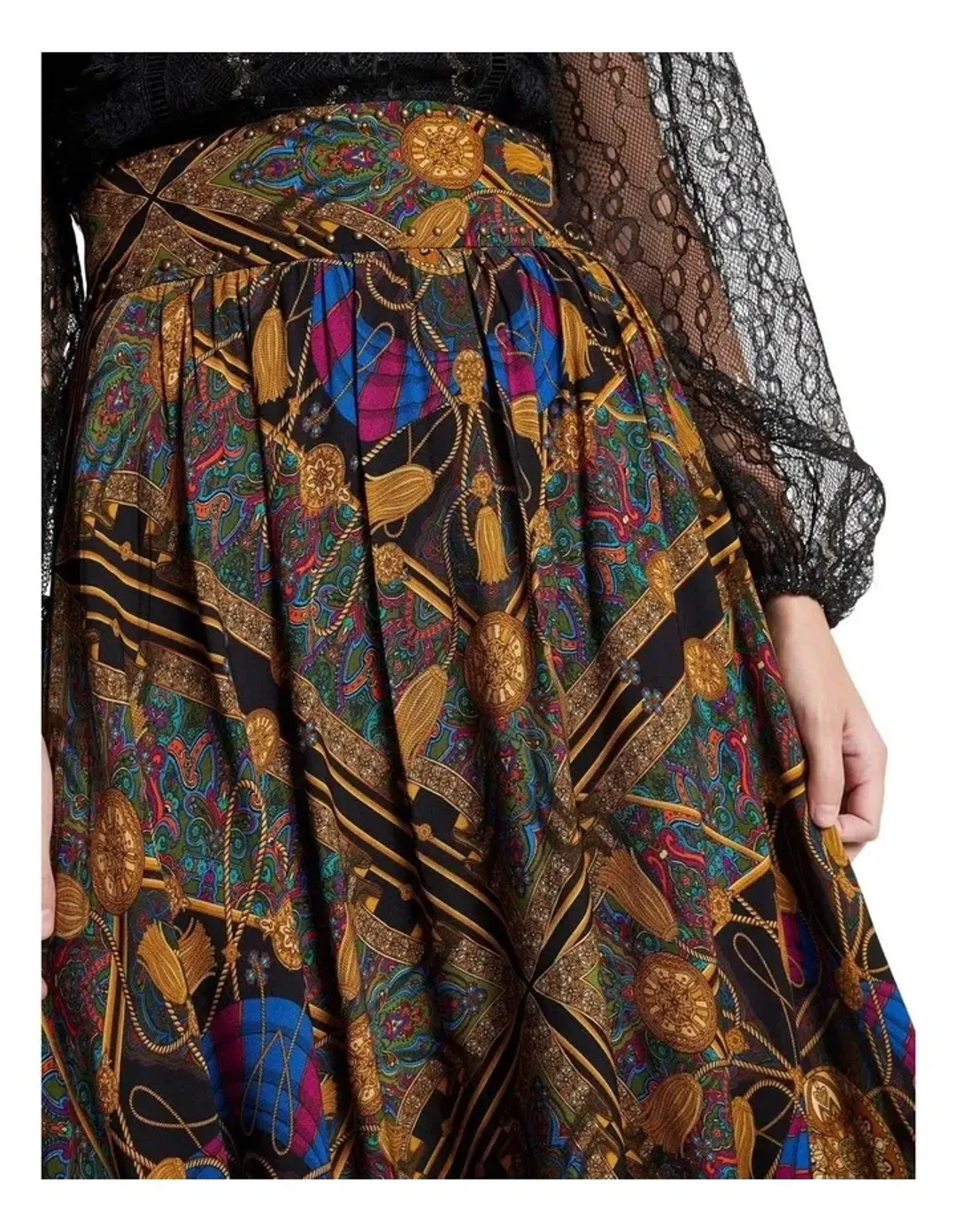 Sass & Bide One Day I Am Print Midi Skirt Multi Size 6 for rent on The Volte - main image