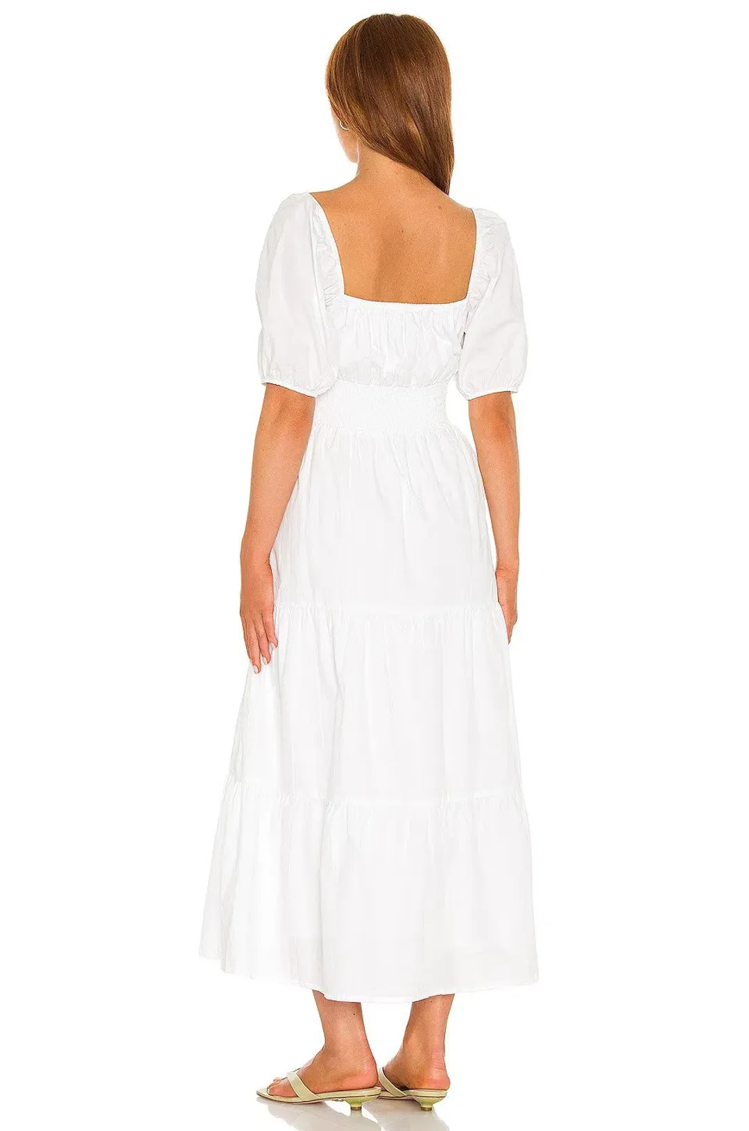 Faithful The Brand Rene Midi Dress White Size 12 for rent on The Volte - main image