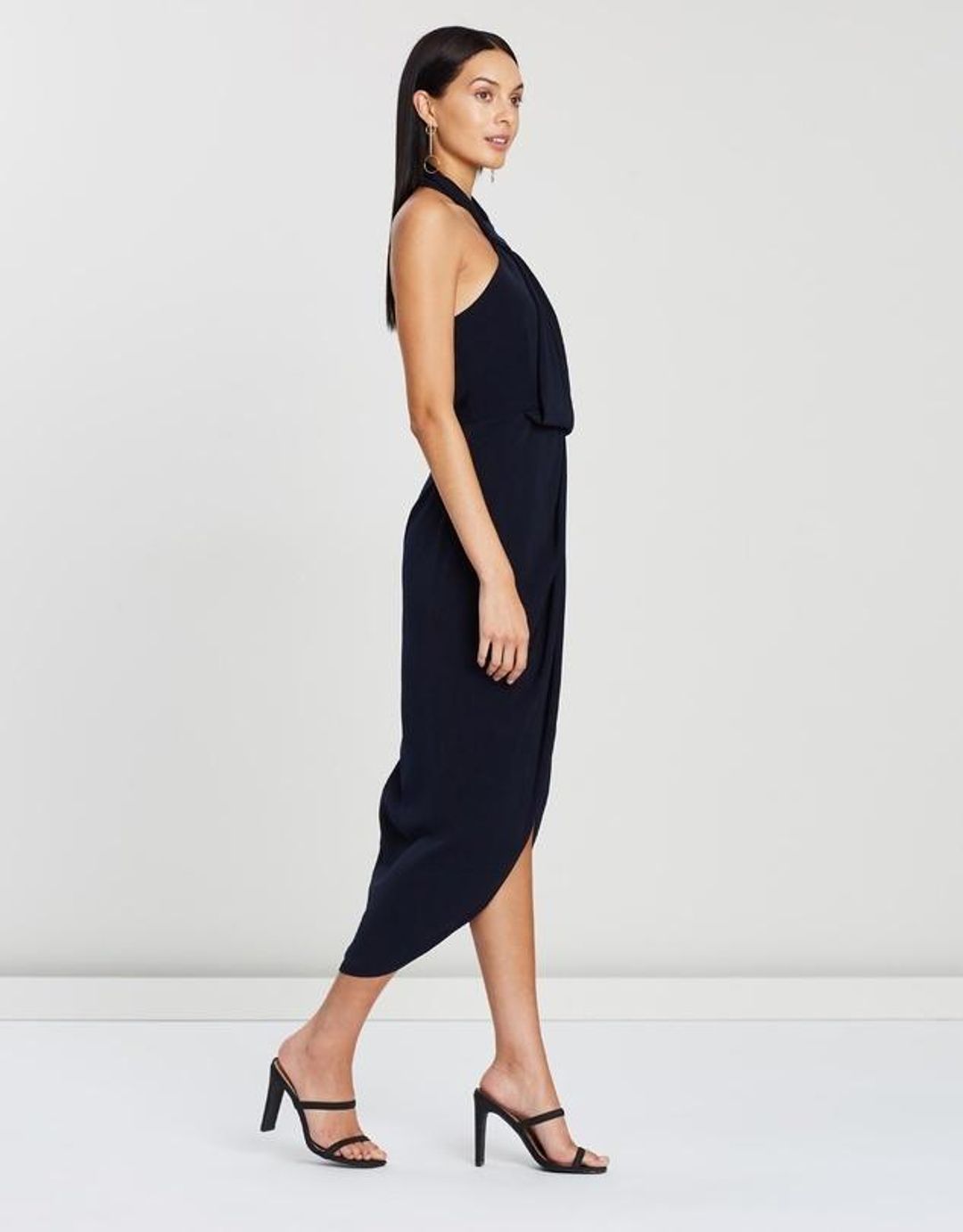 Shona Joy Knot Dress Navy Size 8 for rent on The Volte - main image