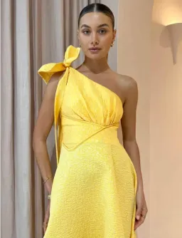 Rachel Gilbert Emiliano Dress Lemon Drop Size 0/Au 6 for rent on The Volte - image 2