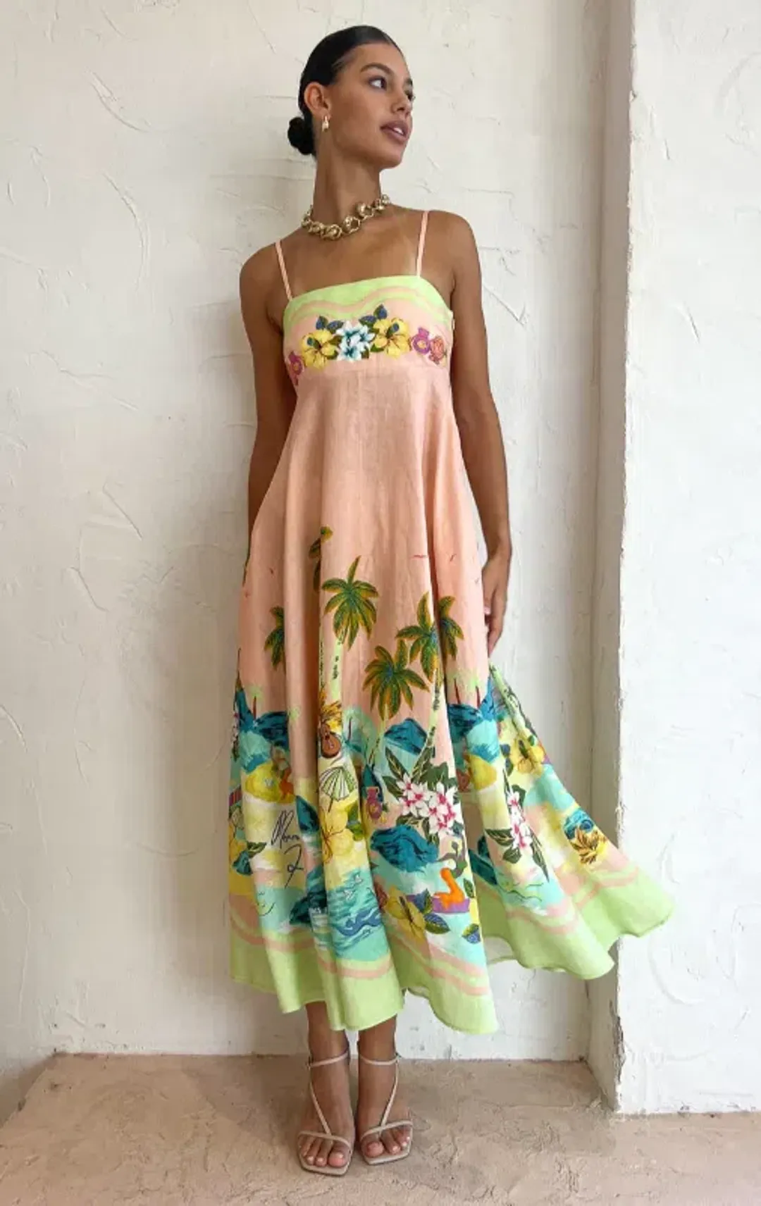 Alemais Mermaid Point Sundress Print Size 10  for rent on The Volte - main image