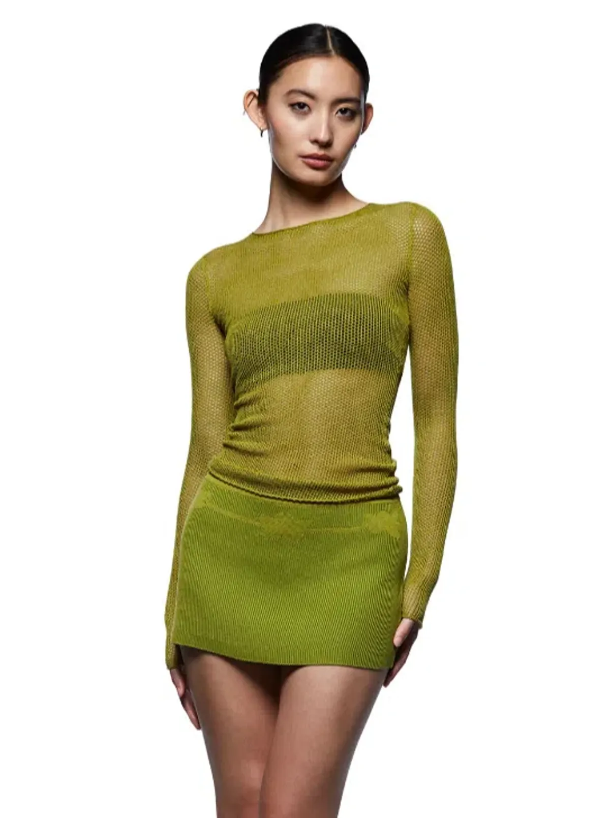 Tankair  Hot Mesh Top Green Size 6  for rent on The Volte - main image