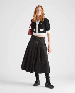 Prada Cropped Cotton Cardigan Black Size AU 6 for rent on The Volte - image 1