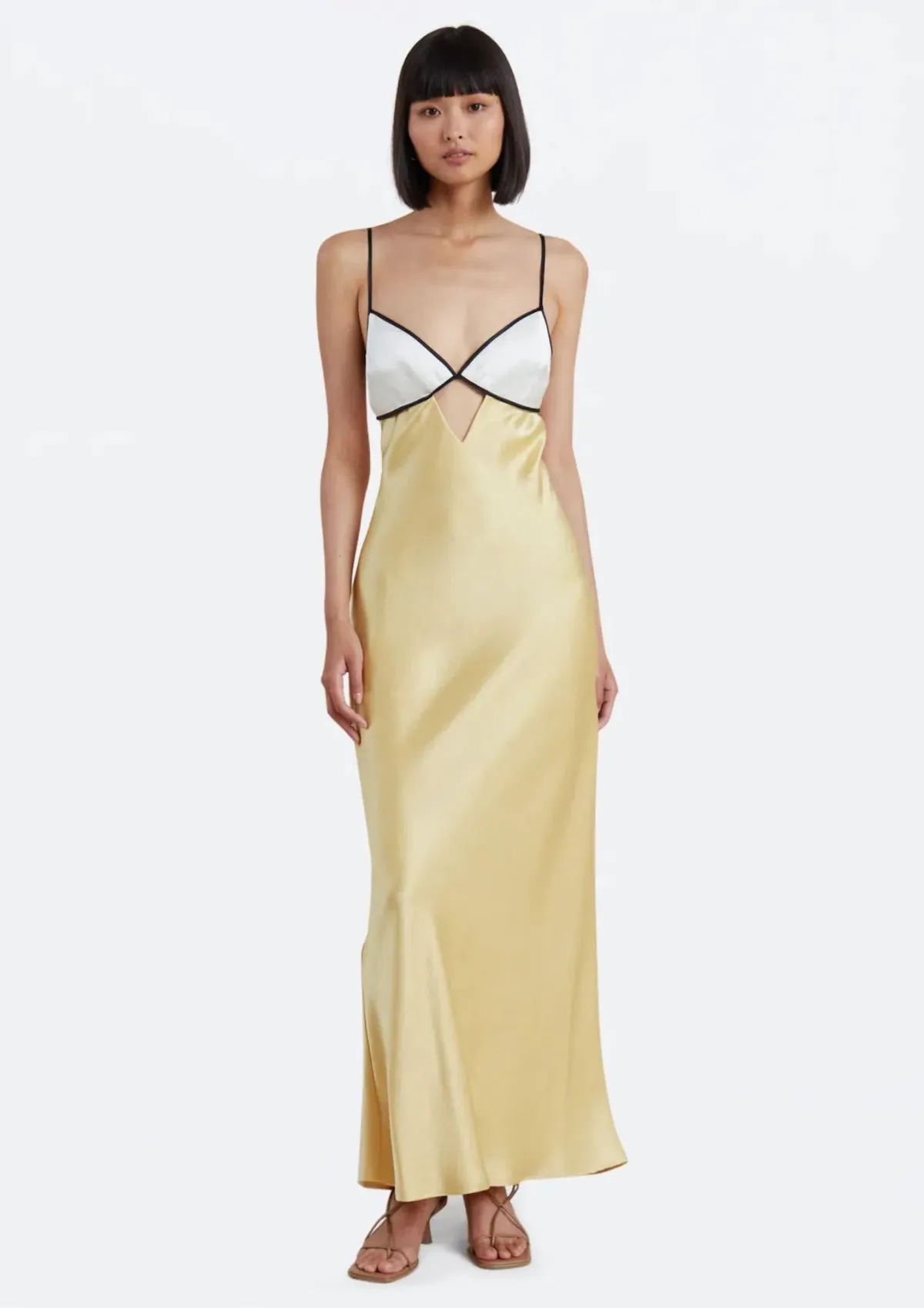 Bec & Bridge Nadia Bustier Maxi Dress Yellow Size AU 10 for rent on The Volte - main image