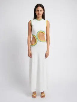 Christopher Esber Multi Paisley Cutout Torso Dress White AU 4 for rent on The Volte - image 1