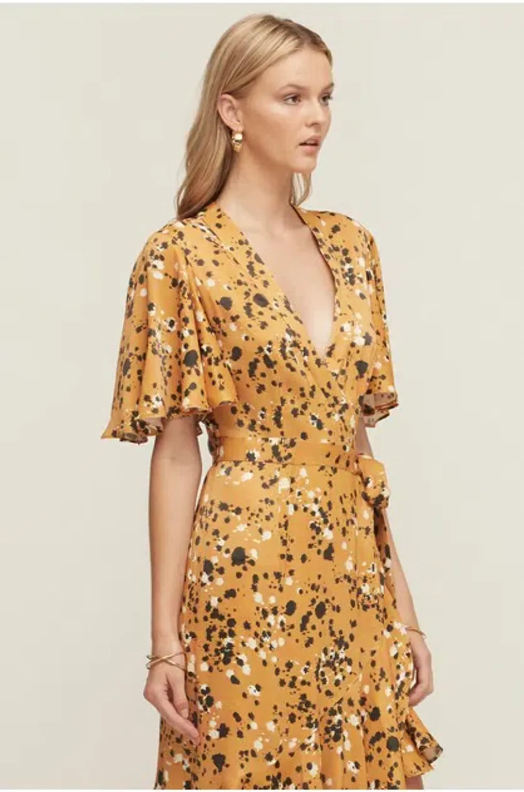 Lover Artiste Wrap Dress Print Size 14 for rent on The Volte - main image