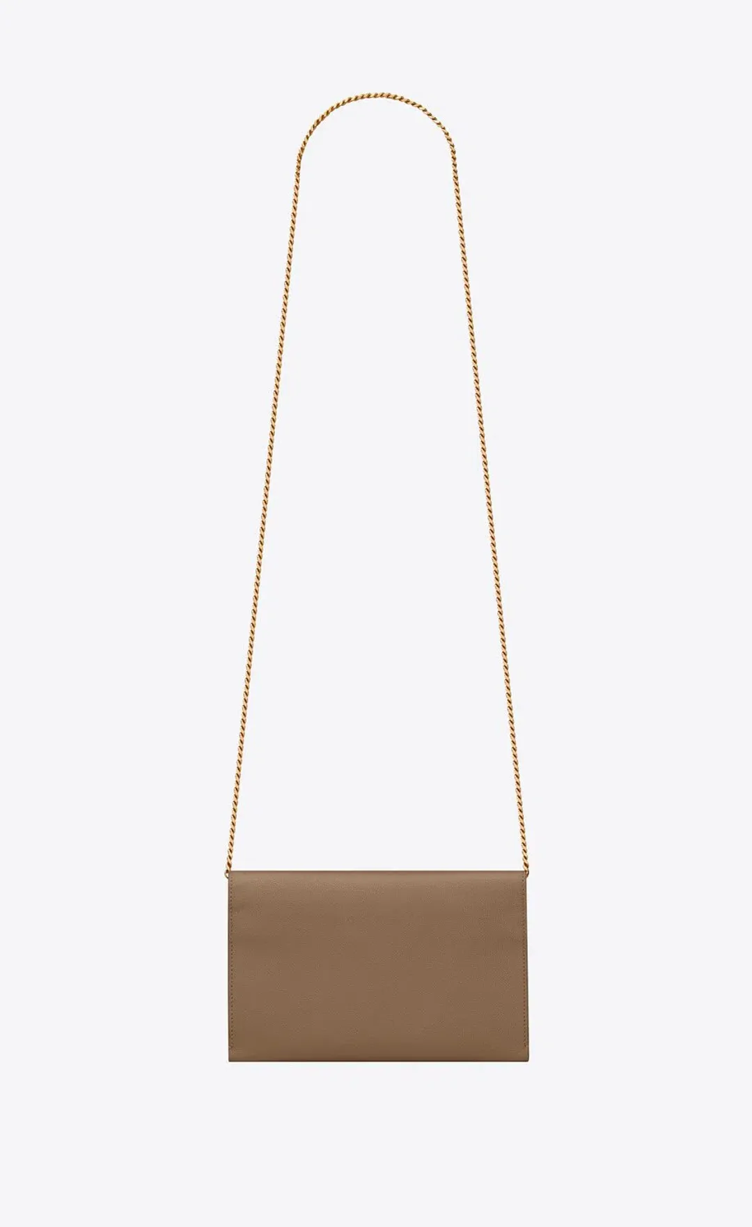 Saint Laurent Uptown Chain Wallet in Taupe for rent on The Volte - main image
