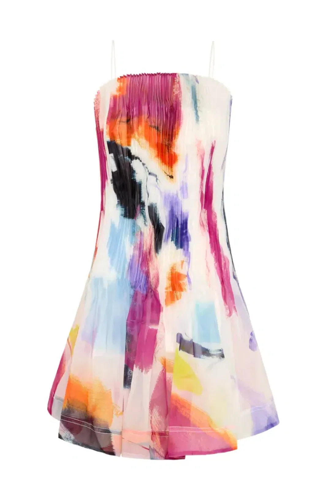 Aje Celestial Pleated Mini Dress Multi Size 8 / S for rent on The Volte - main image