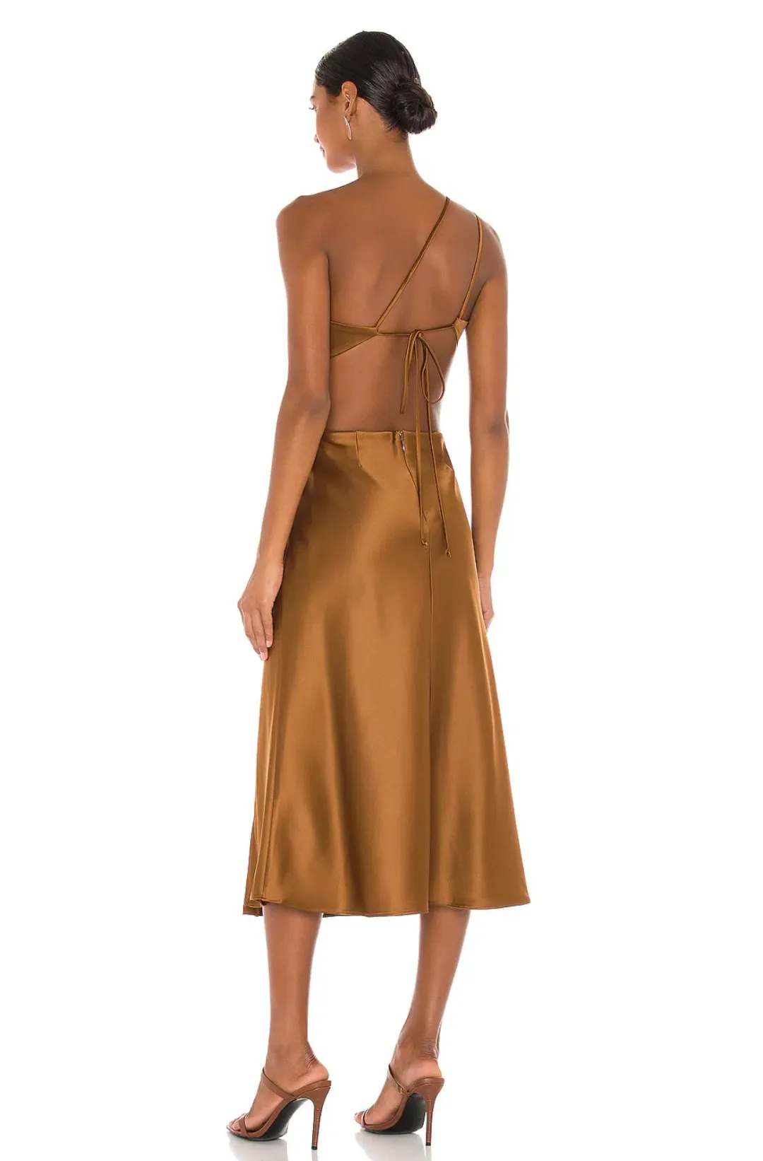 LPA the Label Imani Midi Dress in Brown Size S / Au 8 for rent on The Volte - main image
