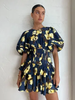 Acler Clovelly Mini Dress in Floral Posy Floral Size AU 6 for rent on The Volte - image 2