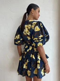 Acler Clovelly Mini Dress in Floral Posy Floral Size AU 6 for rent on The Volte - image 3