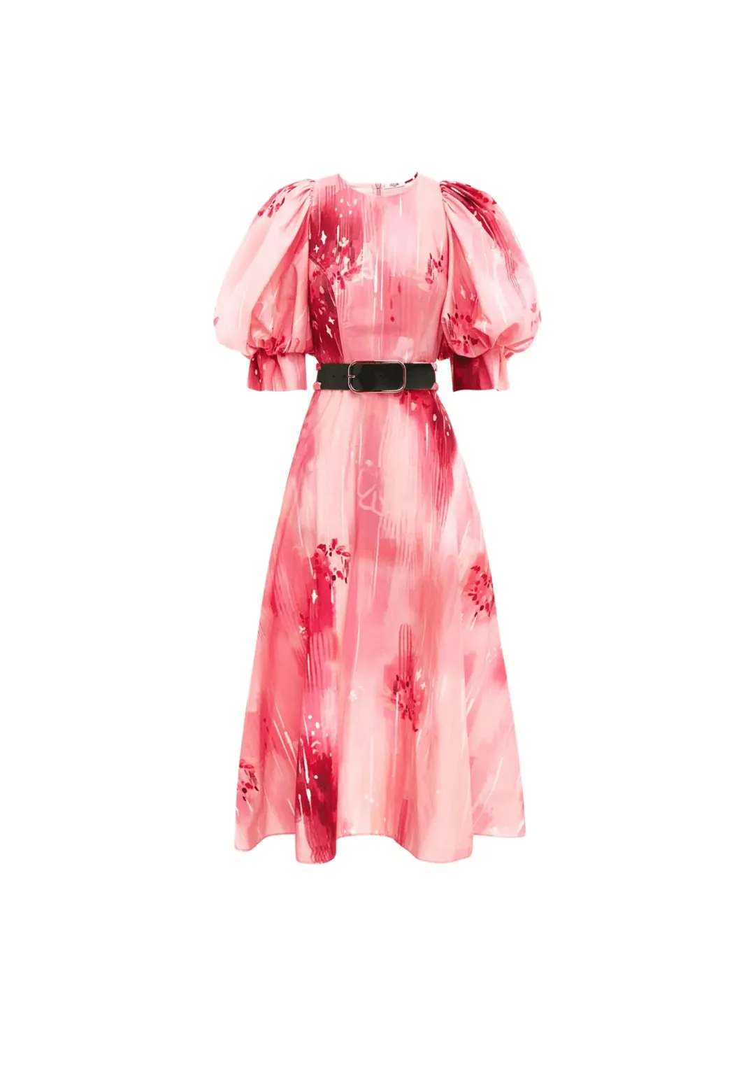 LEO LIN Clementine Puff Sleeve Midi Dress Size 10 for rent on The Volte - main image