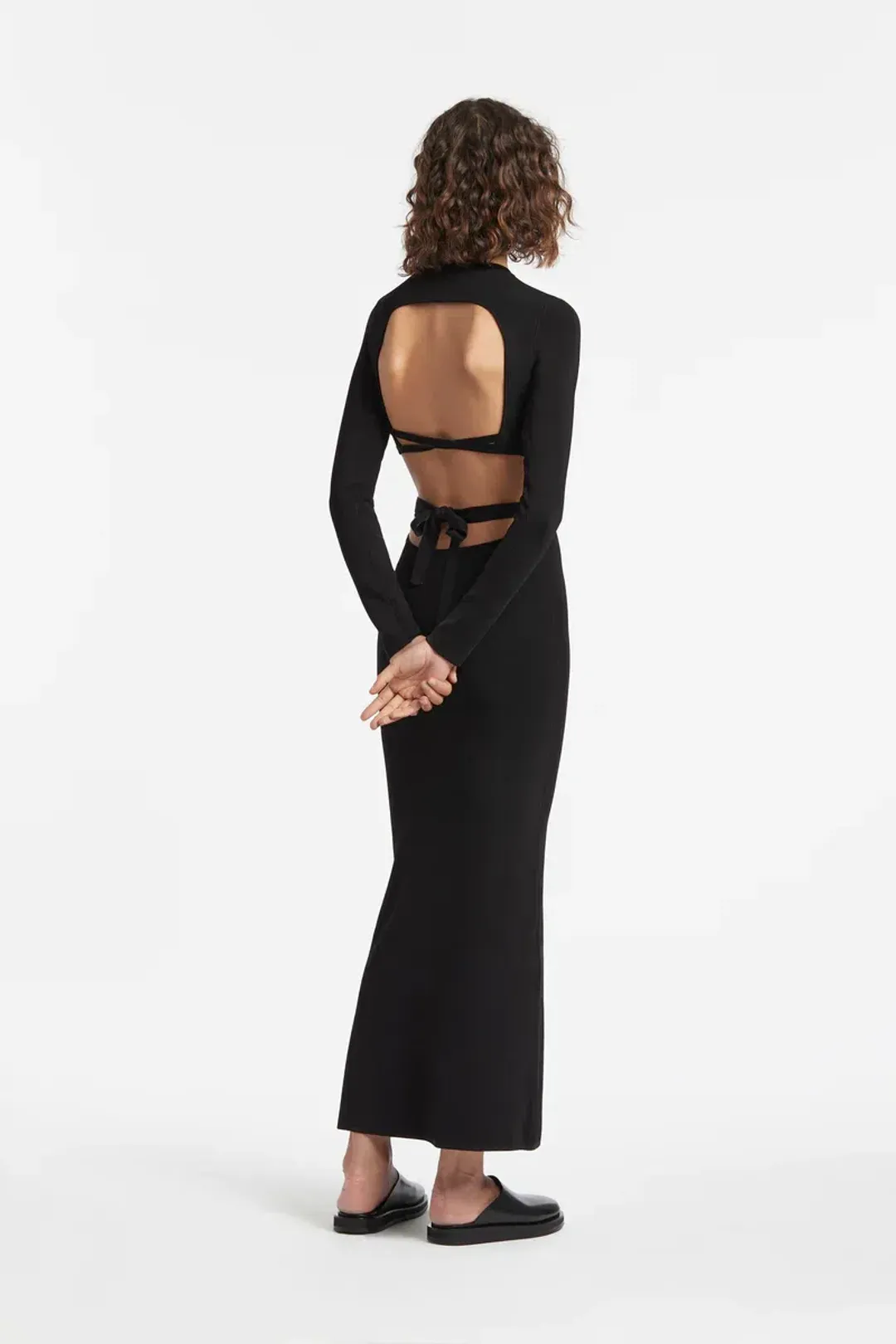 Sir the Label Georges Open Back Maxi Dress Black Size 6 for rent on The Volte - main image