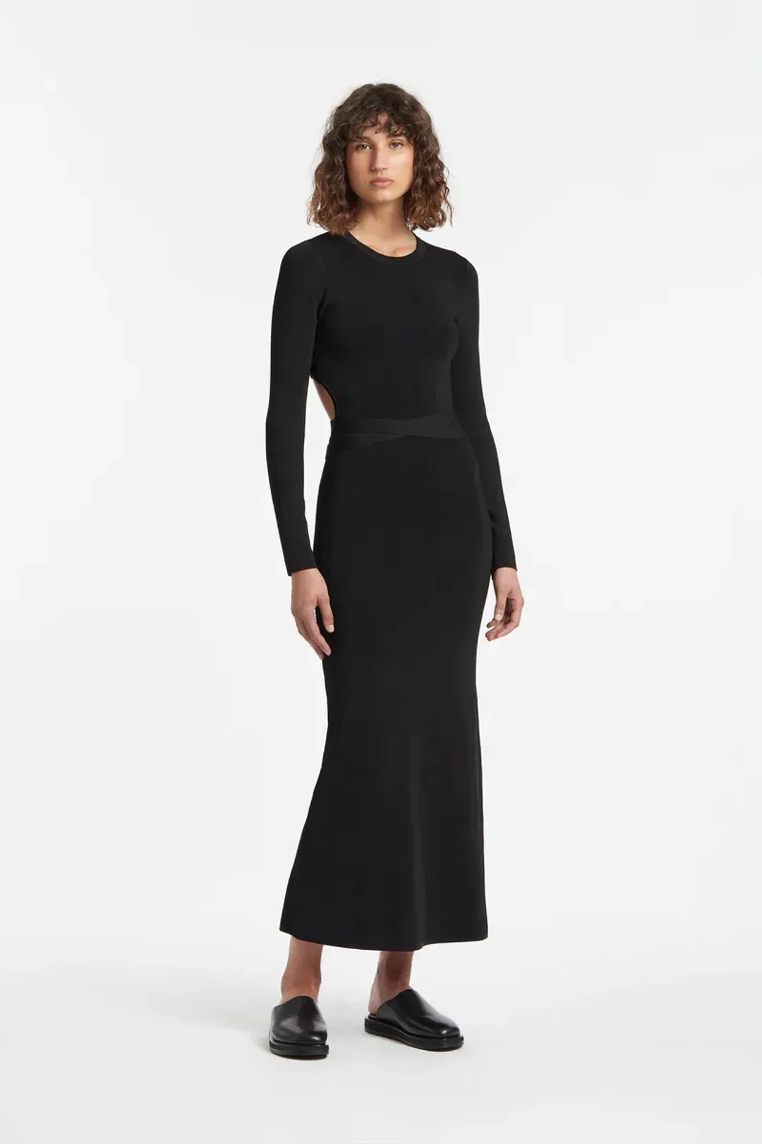 Sir the Label Georges Open Back Maxi Dress Black Size 6 for rent on The Volte - main image