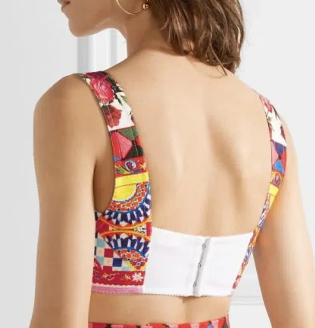 Dolce & Gabbana Mambo/Caretto Print Bra Top and A-Line Skirt Multi-colored Size 38 / AU 8 for rent on The Volte - main image
