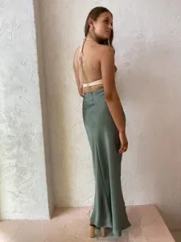 Bec & Bridge Carrie Halter Maxi Dress in Multi Green Size AU 6 for rent on The Volte - image 2