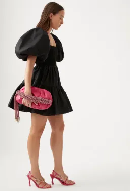 Aje Casa Puff Sleeve Mini Dress Black Size 10 for rent on The Volte - image 2