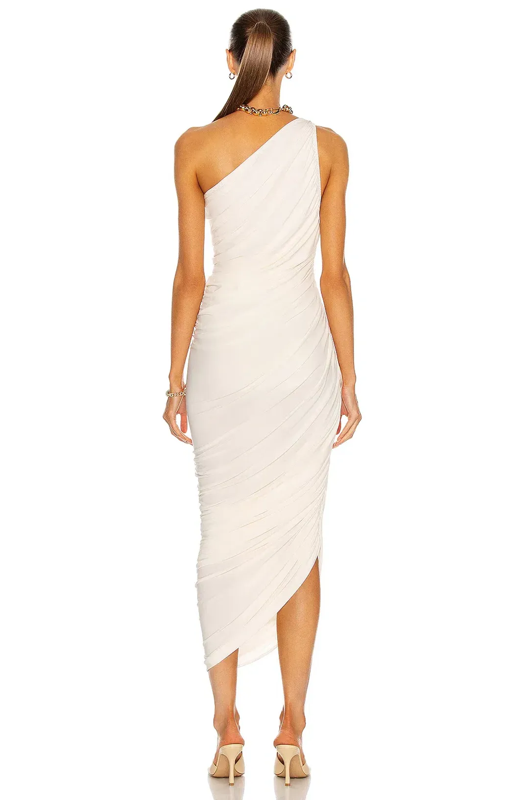 Norma Kamali Diana Gown White Size 10 for rent on The Volte - main image