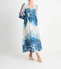Sheike Winter Florals Dress Blue Size 18  for rent on The Volte - image 1