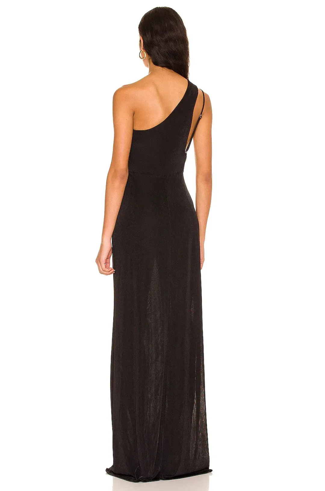 Katie May X Revolve A Cut Above Floor Length One Shoulder Gown Black Size 10 for rent on The Volte - main image