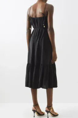 Zimmermann High Tide Halterneck Silk Midi Dress Black Size 2 / Au 12 for rent on The Volte - image 3