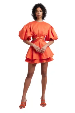 Aje Gracious Cut Out Mini Dress Saffron Size 10 for rent on The Volte - image 1