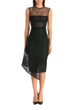 Alex Perry Maven Tulle Lace Pencil Dress Black Size 8 for rent on The Volte - image 2