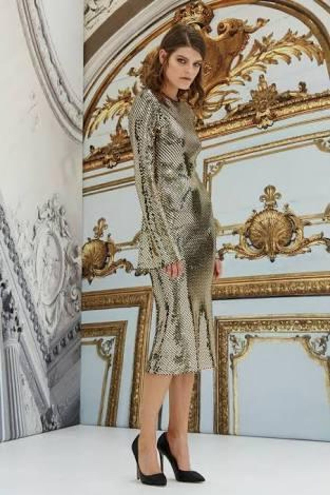 Gold reflections dress  for rent on The Volte - main image