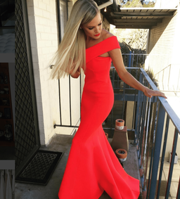 Rachel Gilbert Enico Gown Raspberry Red Size 8 for rent on The Volte - image 3