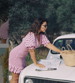 Faithful the Brand Margherita mini dress sylve dot lilac size 8 for rent on The Volte - image 4