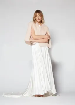Mode and Affaire Fur Cape Blush One Size for rent on The Volte - image 1