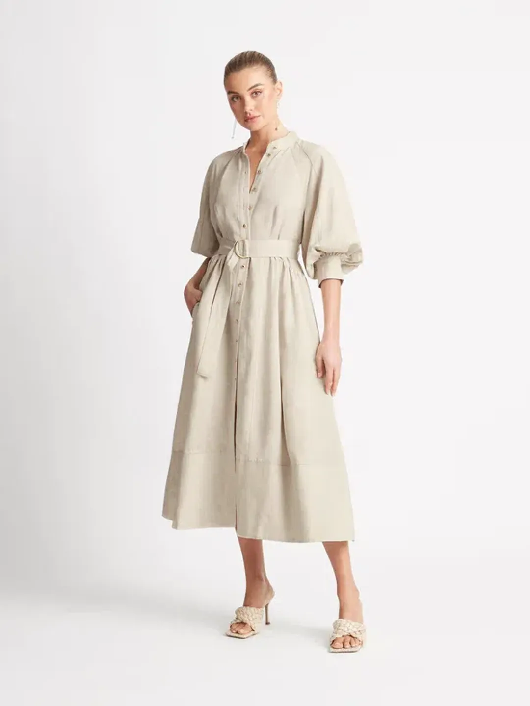 Sheike Piper Dress Beige Size 6 for rent on The Volte - main image