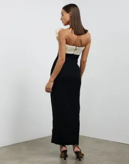 Rachel Gilbert Lavina Midi Dress Black White Size 4 / AU 14 for rent on The Volte - image 2