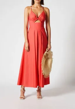 Scanlan Theodore Cotton Strappy Dress Peach Size 6  for rent on The Volte - image 1