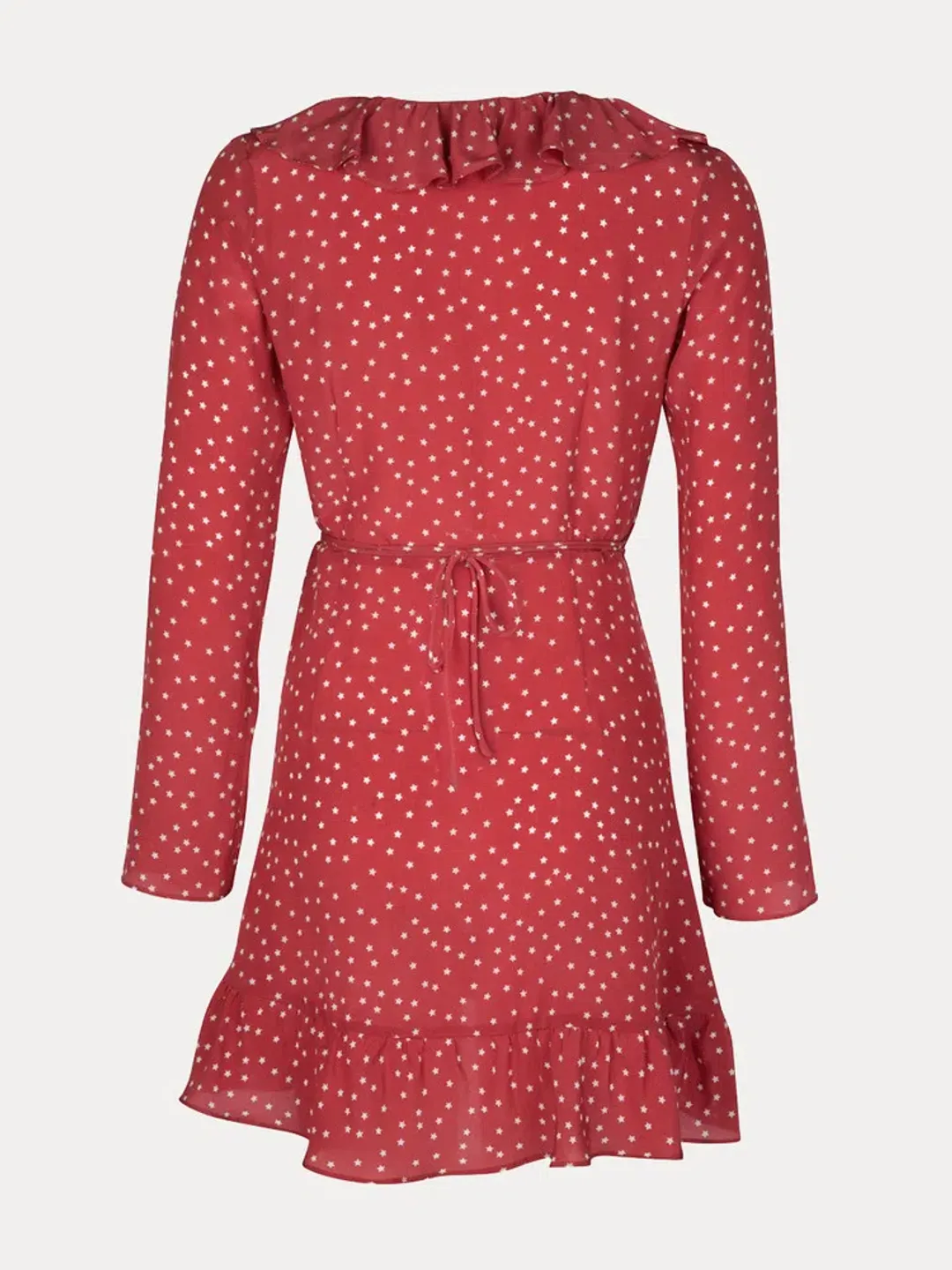 Realisation Par Alexandra Red Star Wrap Dress Red Print Size 6  for rent on The Volte - main image