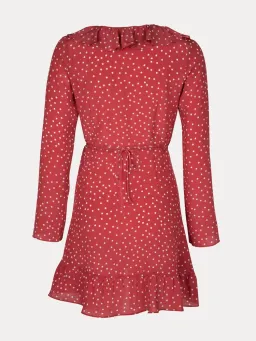 Realisation Par Alexandra Red Star Wrap Dress Red Print Size 6  for rent on The Volte - image 4