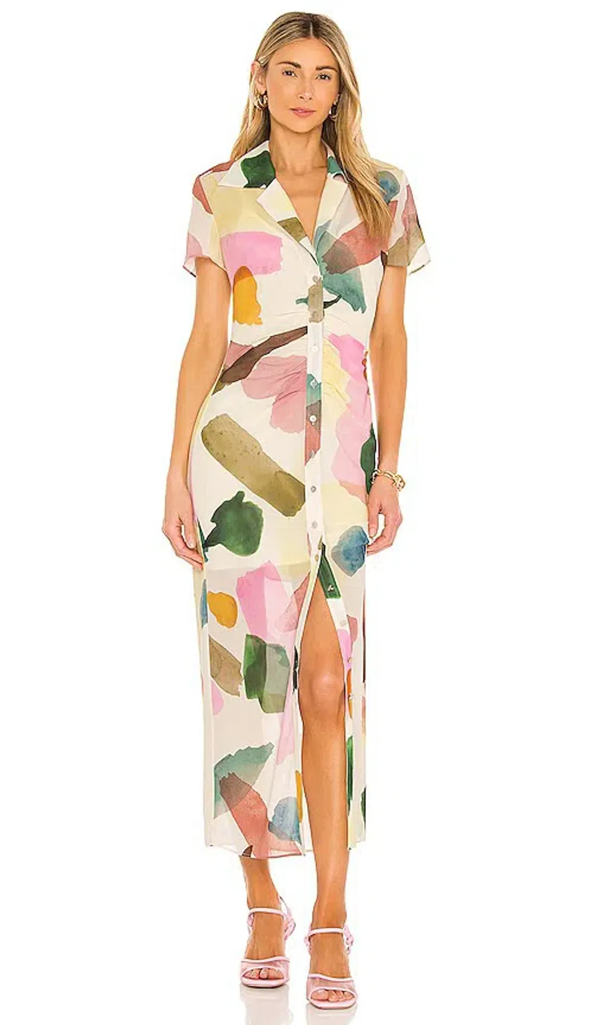 Song of Style Holland Midi Dress Multi Size 6  for rent on The Volte - main image