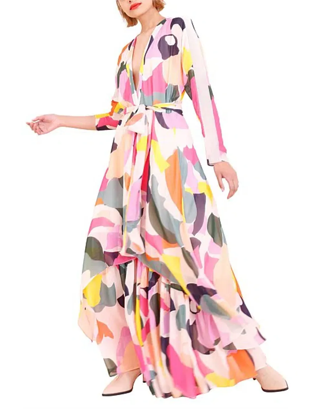 Ginger & Smart Colourful Dress Multi Size 10 for rent on The Volte - main image