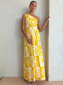 By Nicola Goldie One Shoulder Maxi Dress In Large Sol Size 8 for rent on The Volte - image 3